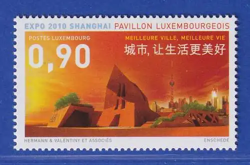 Luxemburg 2010 Weltausstellung EXPO 2010, Schanghai  Mi.-Nr. 1856 **/MNH