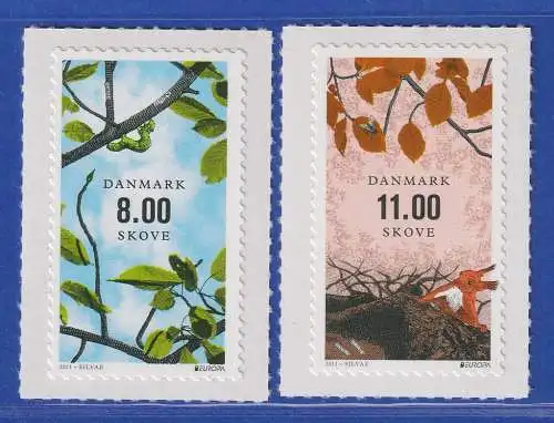 Dänemark 2011 Mi.-Nr.1642-1643  Europa: Der Wald   **/MNH