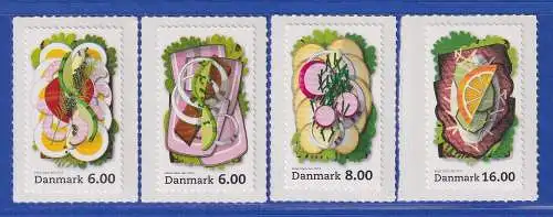 Dänemark 2011 Mi.-Nr.1705-1708A  Gastronomie:  Smorrebrod   **/MNH