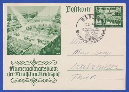 Dt. Reich GA Postkarte Mi.-Nr. P292 mit So.-O BERLIN 1942