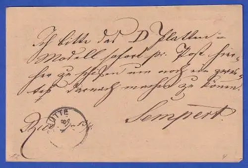 Dt. Reich GA Postkarte Mi.-Nr. P2 O RUDOLSTADT 1874 nach Katzhütte