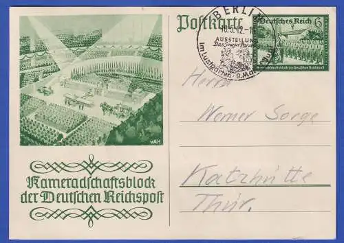 Dt. Reich GA Postkarte Mi.-Nr. P292 mit Mi.-Nr. 763, 812, 813 So.-O BERLIN 1942