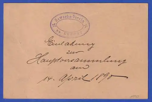 Privat-Stadtbrief-Beförderung Erfurt GA Postkarte Bauwerke O ERFURT 1890