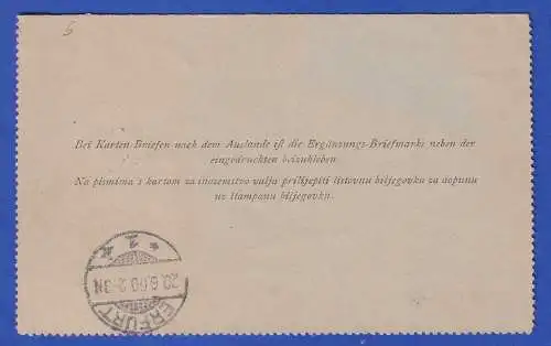 Österreich-Ungarn GA Kartenbrief O K. und K. MILITÄRPOST MOSTAR 1900