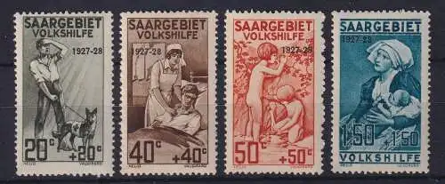 Saargebiet 1927 Volkshilfe  Mi.-Nr. 122-125  ungebraucht *