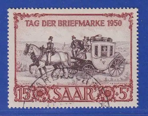 Saarland 1949 Tag der Briefmarke Mi.-Nr. 291 gestempelt gpr. NEY BPP