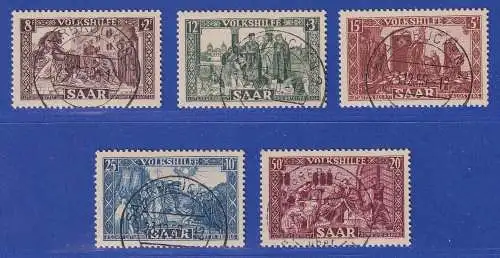 Saarland 1950 Volkshilfe Lutwinus Mi.-Nr. 299-303 gestempelt gpr. NEY BPP