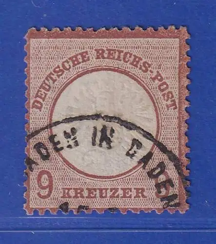 Dt. Reich gr. Brustschild 9 Kreuzer Mi.-Nr. 27b  gestempelt gpr. SOMMER BPP