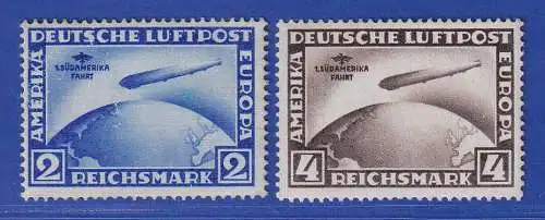 Dt. Reich 1930 Zeppelin Südamerikafahrt Mi.-Nr. 438-439 neugummiert