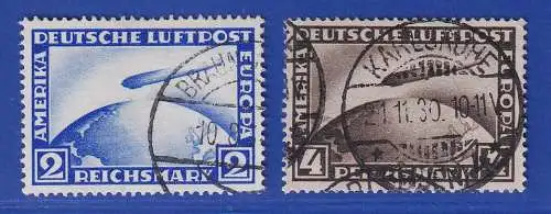 Dt. Reich 1928 Flugpostmarken Luftschiff  Mi.-Nr. 423-424  gestempelt