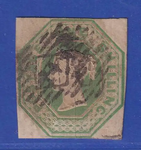 Großbritannien 1847 Queen Victoria 1 Shilling Oktogon Mi.-Nr. 7 gestempelt