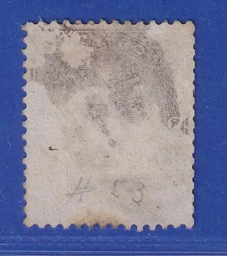 Großbritannien 1880 Queen Victoria 1 Shilling orange Mi.-Nr. 53 mit Nummern-O
