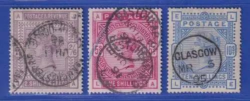 Großbritannien 1883 Queen Victoria Mi.-Nr. 82-84 Satz gestempelt