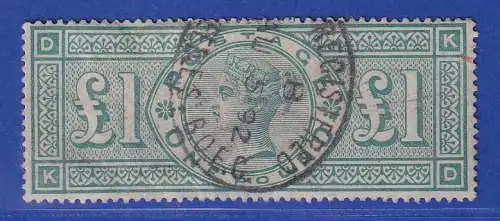 Großbritannien 1891 Queen Victoria 1 £ Mi.-Nr. 99 gestempelt