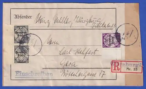 Dt. Reich Danzig Abschied Mi.-Nr. 723, 725 als MiF auf R-Brief-Vorderseite 1940