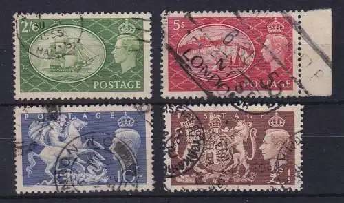 Großbritannien 1951 König Georg VI. Mi.-Nr. 251-254 gestempelt