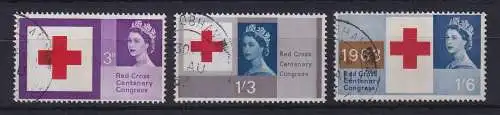 Großbritannien 1963 Rotes Kreuz Mi.-Nr. 362-364y gestempelt