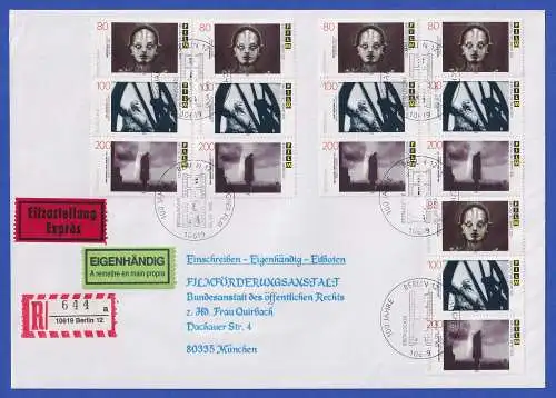 Bundesrepublik 1995 100 Jahre Dt. Film Mi-Nr. 1815-17 (aus Block 33) 5x auf FDC 