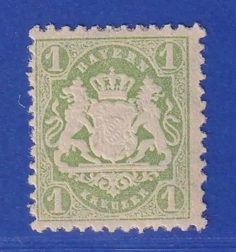 Bayern Wappen 11 Kreuzer hellgrün Mi.-Nr. 22Ya ungebraucht * 