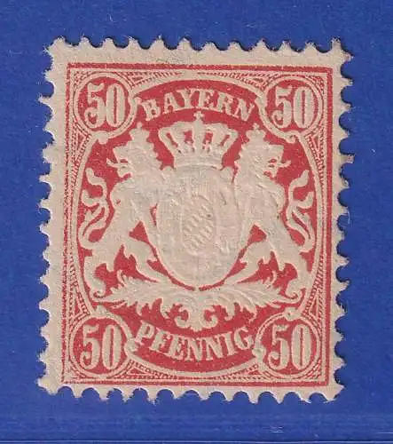 Bayern Wappen 50 Pfennig rot Mi.-Nr. 42 ungebraucht * 