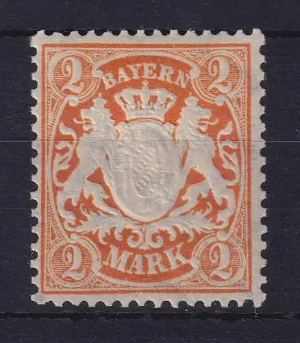 Bayern Wappen 2 Mark orange Mi.-Nr. 64y postfrisch **