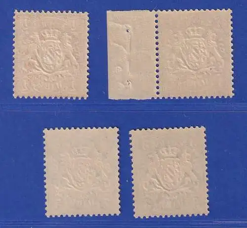 Bayern Wappen Markwerte  Mi.-Nr. 71-74  postfrisch ** 
