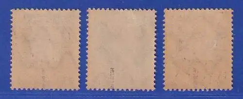 Bayern Ludwig III. 3 Probedrucke von Mi.-Nr. 95 ungebraucht * gpr. HELBIG BPP