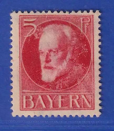 Bayern Ludwig III.  Probedruck von Mi.-Nr. 95 (*) gpr. HELBIG BPP