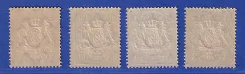 Bayern 1876 Portomarken Wappen  Mi.-Nr. 10-13Bx  postfrisch **