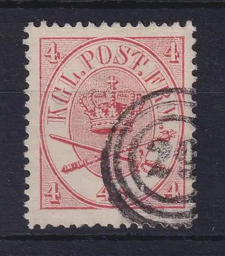 Dänemark 1864 Krone Mi.-Nr. 13Ab mit Nr.-O 29 Holstebro