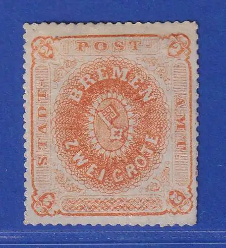 Bremen 1863 Wappen 2 Grote  Mi.-Nr. 5c  (*)