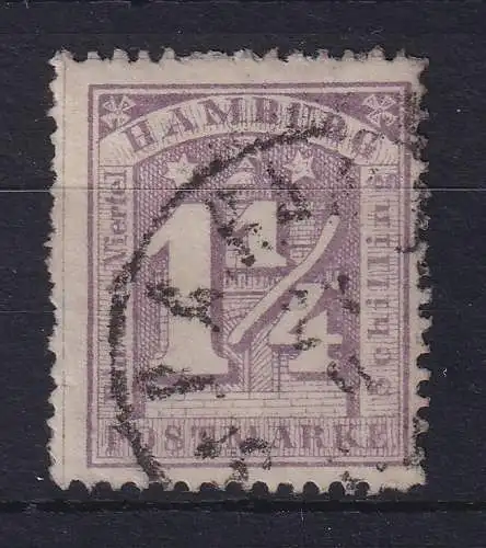 Hamburg 1864 Wappen 1 1/4 Schilling Mi.-Nr. 12 a II gestempelt