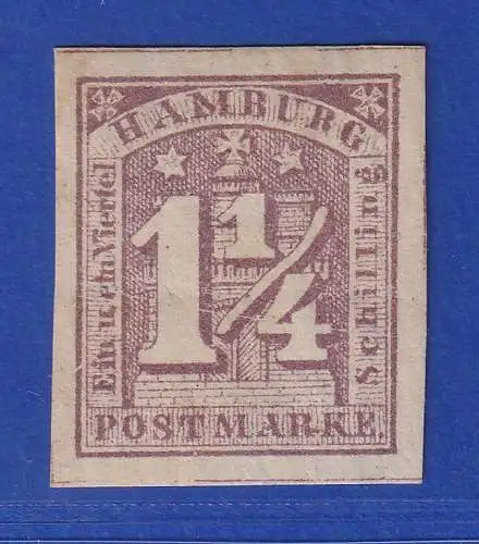 Hamburg Wappen 1 1/4 Schilling Mi.-Nr. 12 ND II U ungebraucht * gpr. ENGEL BPP