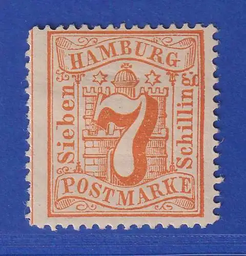 Hamburg 1864 Wappen 7 Schilling Mi.-Nr. 17 ungebraucht * gpr. BRETTL