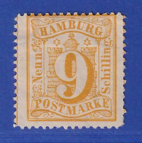 Hamburg 1864 Wappen 9 Schilling Mi.-Nr. 18 (*)