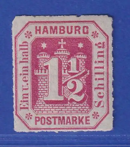 Hamburg 1866 Wappen 1 1/2 Schilling Mi.-Nr. 21 ungebraucht *