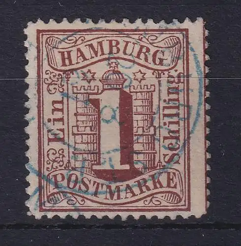 Hamburg 1864 Wappen 1 Schilling Mi.-Nr. 11 gestempelt