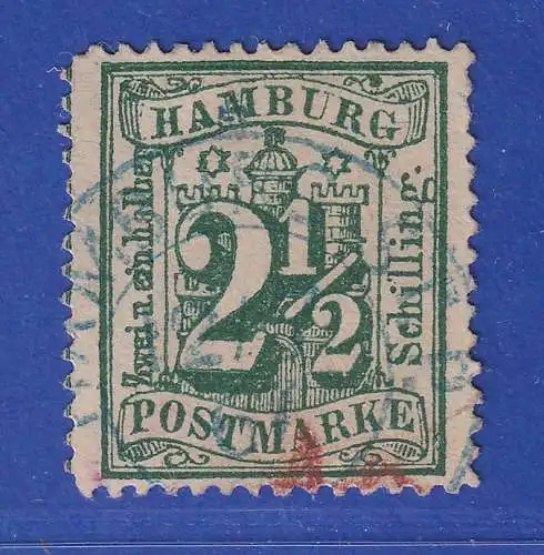 Hamburg 1867 Wappen 2 1/2 Schilling Mi.-Nr. 22a gestempelt