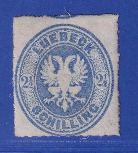 Lübeck 1863 Wappen 2 1/2 Schilling Mi.-Nr. 11A (*) Neugummi