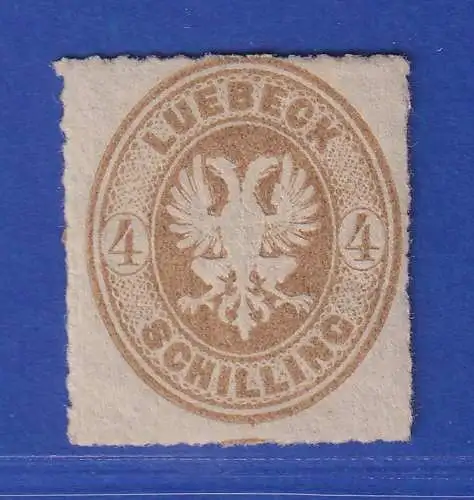 Lübeck 1863 Wappen 4 Schilling Mi.-Nr. 12A ungebraucht *