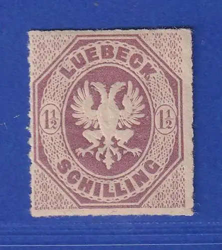 Lübeck 1865 Wappen 1 1/2 Schilling Mi.-Nr. 14 ungebraucht *