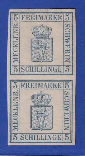 Mecklenburg-Schwerin 1856 Wappen Mi.-Nr. 3 senkr. Paar ungebraucht * gpr. BRETTL