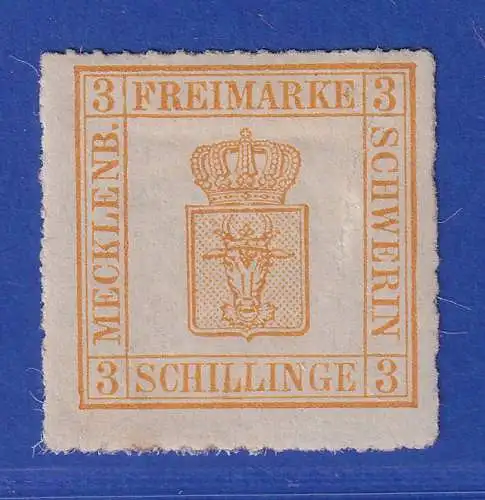 Mecklenburg-Schwerin 1867 Wappen 3 Schillinge  Mi.-Nr. 7 II  ungebraucht *