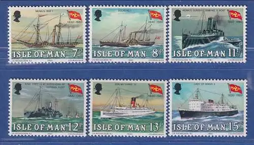 Isle of Man 1980 Schiffe Steam Packet Company Mi.-Nr. 166-71 Satz kpl. **/MNH