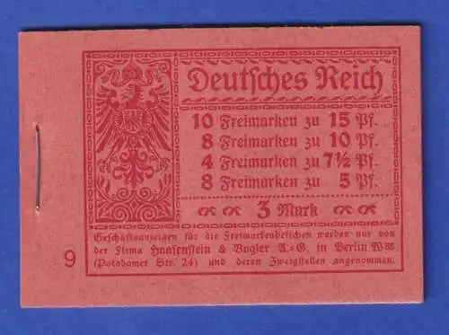 Deutsches Reich 1919 Germania Markenheftchen Mi.-Nr. 11.2A **  Top-Erhaltung !