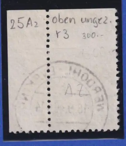 AM Post 16Pfg Ecke oben rechts OBEN UNGEZÄHNT mit Bogenzählnummer 403 gestempelt