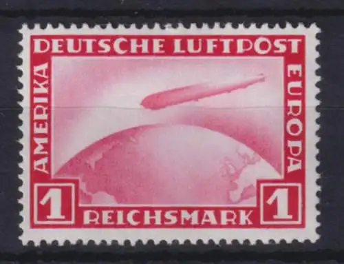 Deutsches Reich 1931 Zeppelin 1RM Mi.-Nr. 455 ungebraucht *