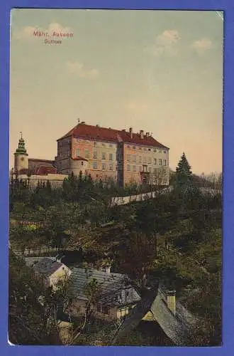 Österreich 1909 AK Mährisch Aussee (Úsov) Schloss gelaufen nach TIENTSIN China