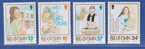 Isle of Man 1989 Weihnachten, Entbindungsanstalt Mi.-Nr. 417-420 **/MNH