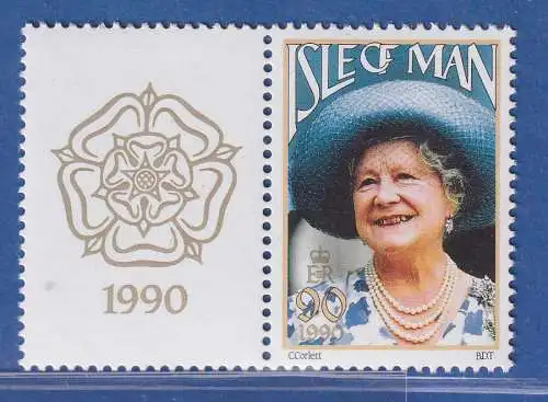 Isle of Man 1990 90. Geburtstag von Königinmutter Elisabeth Mi.-Nr. 437 **/MNH